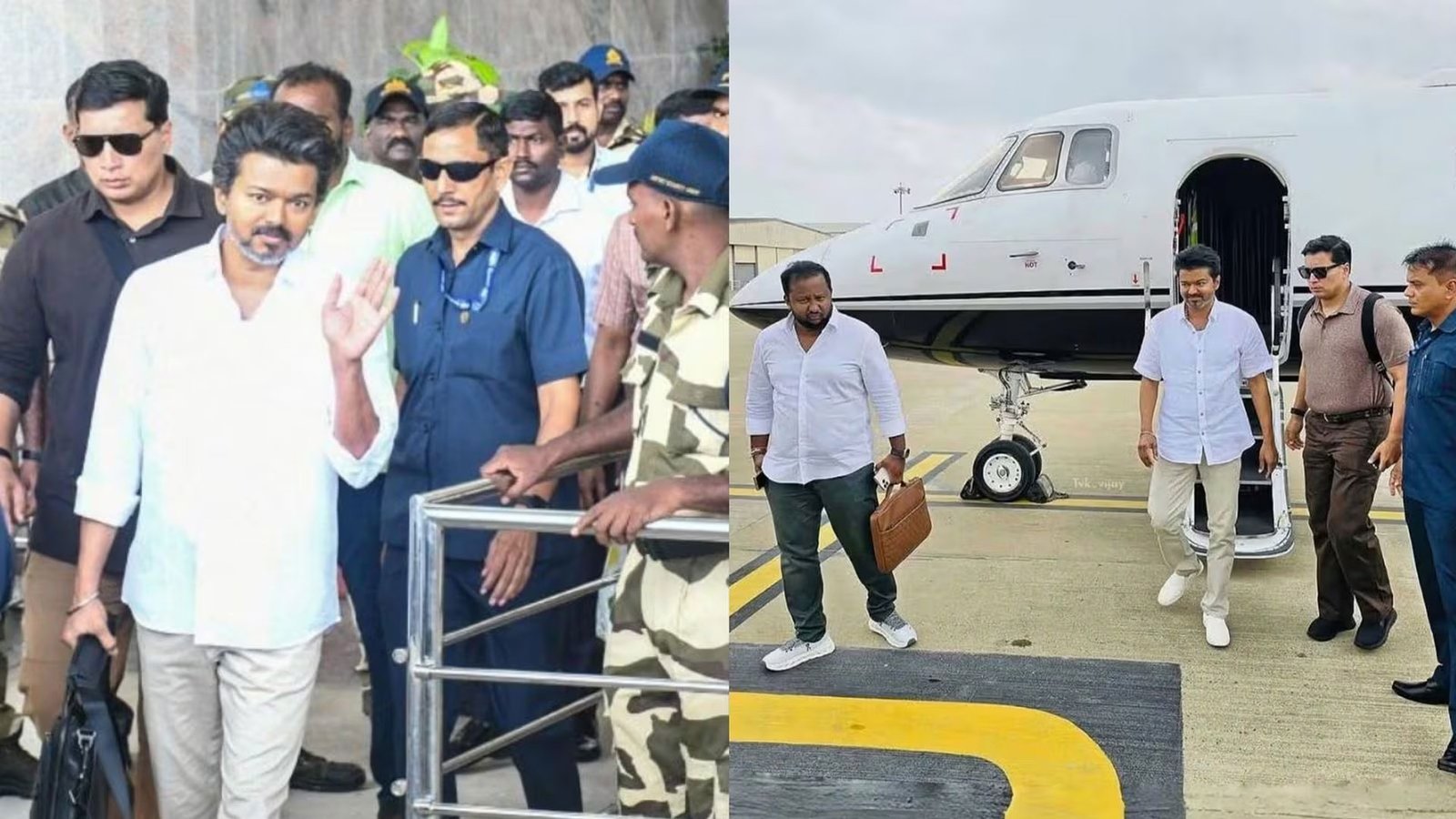 புறப்பட்டார் விஜய்: நீலாங்கரை இல்லத்திலிருந்து விமான நிலையம் பயணம்; இன்று மாலை திருச்சி கிழக்கு தொகுதியில் தமிழக வெற்றிக் கழகத் தலைவர் தீவிரப் பிரச்சாரம்!