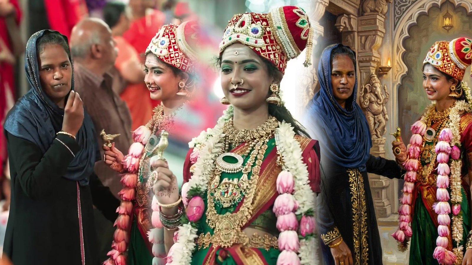மதுரையில் நெகிழ்ச்சி: மீனாட்சி அம்மன் வேடமிட்டு மத நல்லிணக்கத்தை பறைசாற்றிய முஸ்லிம் சிறுமி!