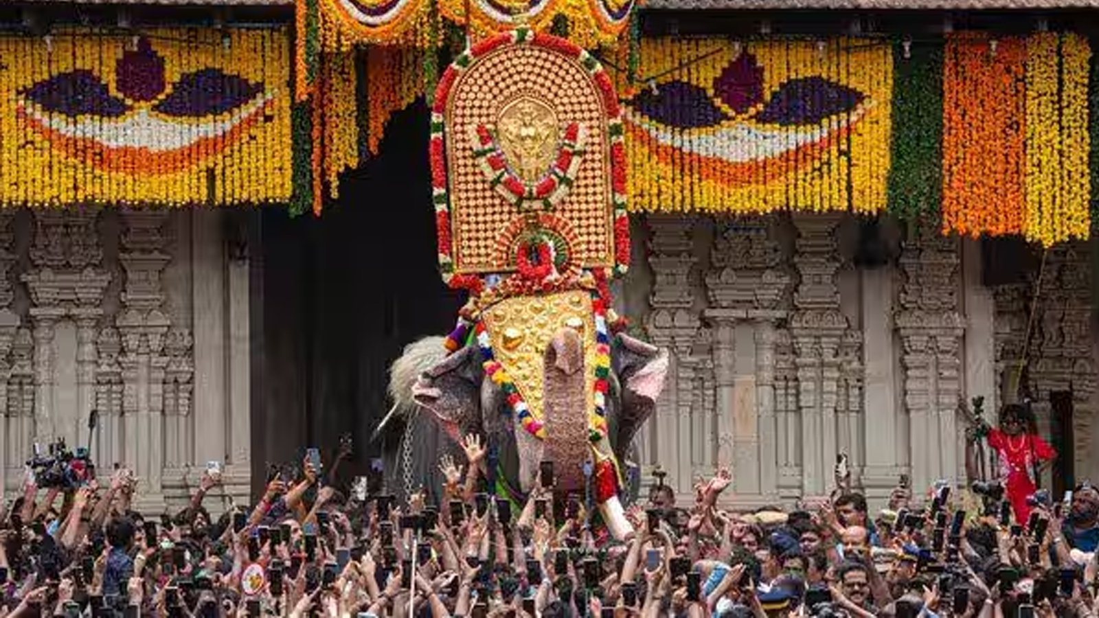திருச்சூர் பூரம் 2026: 30 யானைகள் அணிவகுக்க, செண்டை மேளம் முழங்க விண்ணைப் பிளந்த குடைமாற்ற வைபவம்!