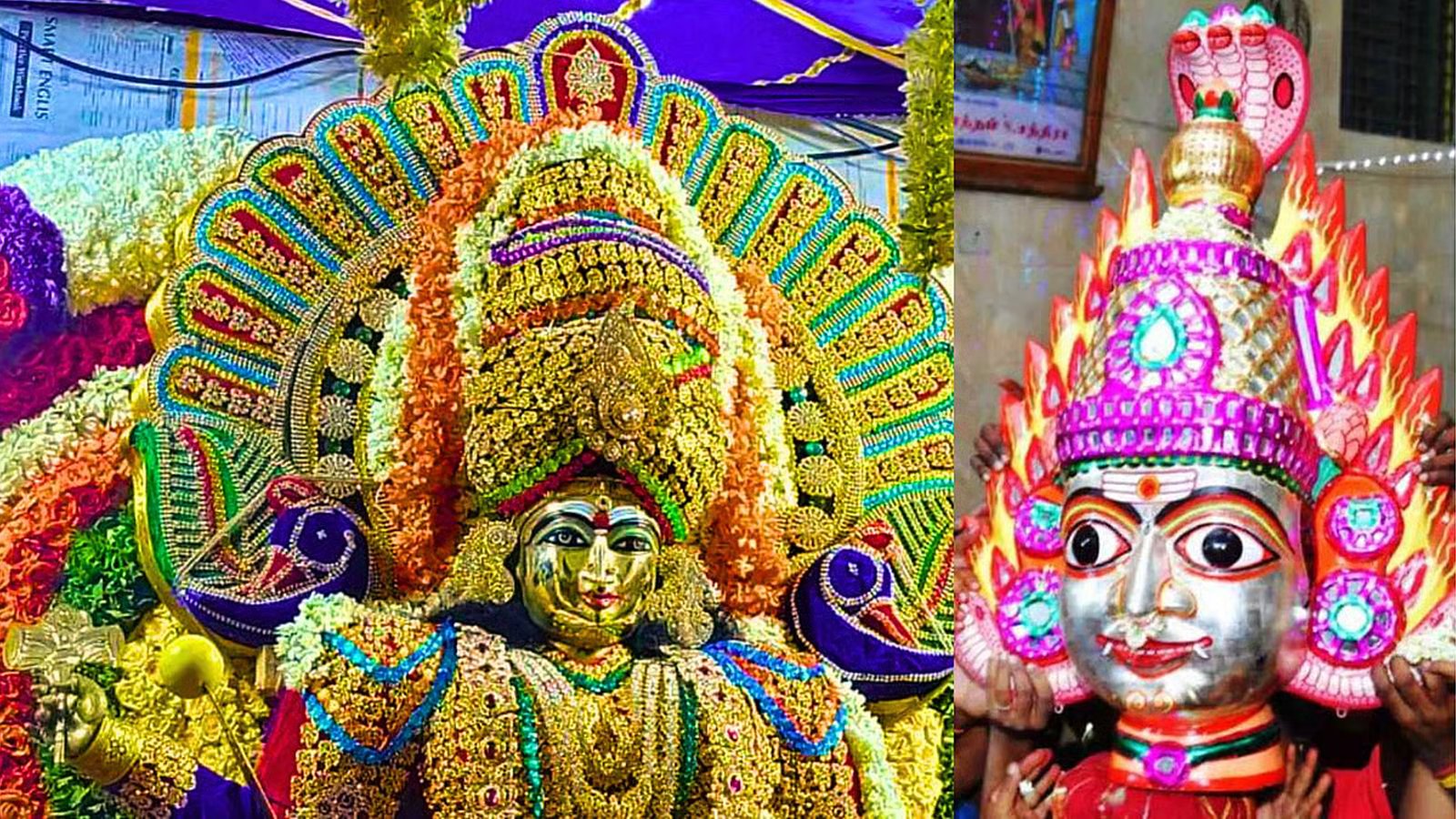 குடியாத்தத்தில் புகழ்பெற்ற கெங்கையம்மன் சிரசு திருவிழா: லட்சக்கணக்கான பக்தர்கள் வெள்ளத்தில் ஊர்வலமாக வந்த அம்மன் சிரசு!