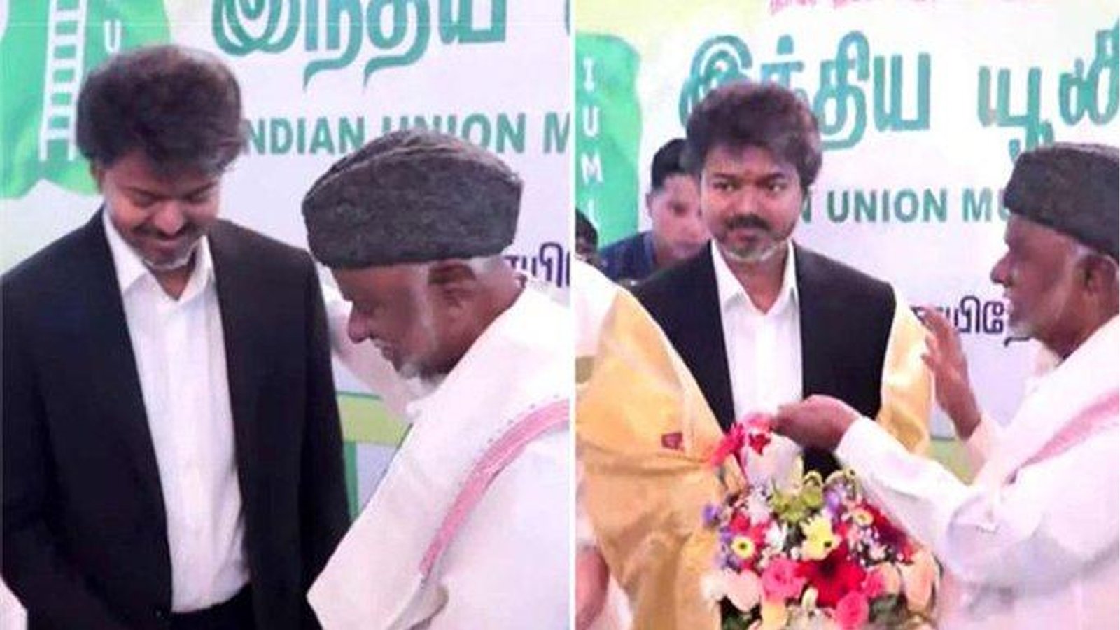 தொடரும் அரசியல் நாகரிகம்: இந்திய யூனியன் முஸ்லிம் லீக் தலைவர் பேராசிரியர் காதர் மொய்தீனைச் சந்தித்தார் முதலமைச்சர் விஜய்!