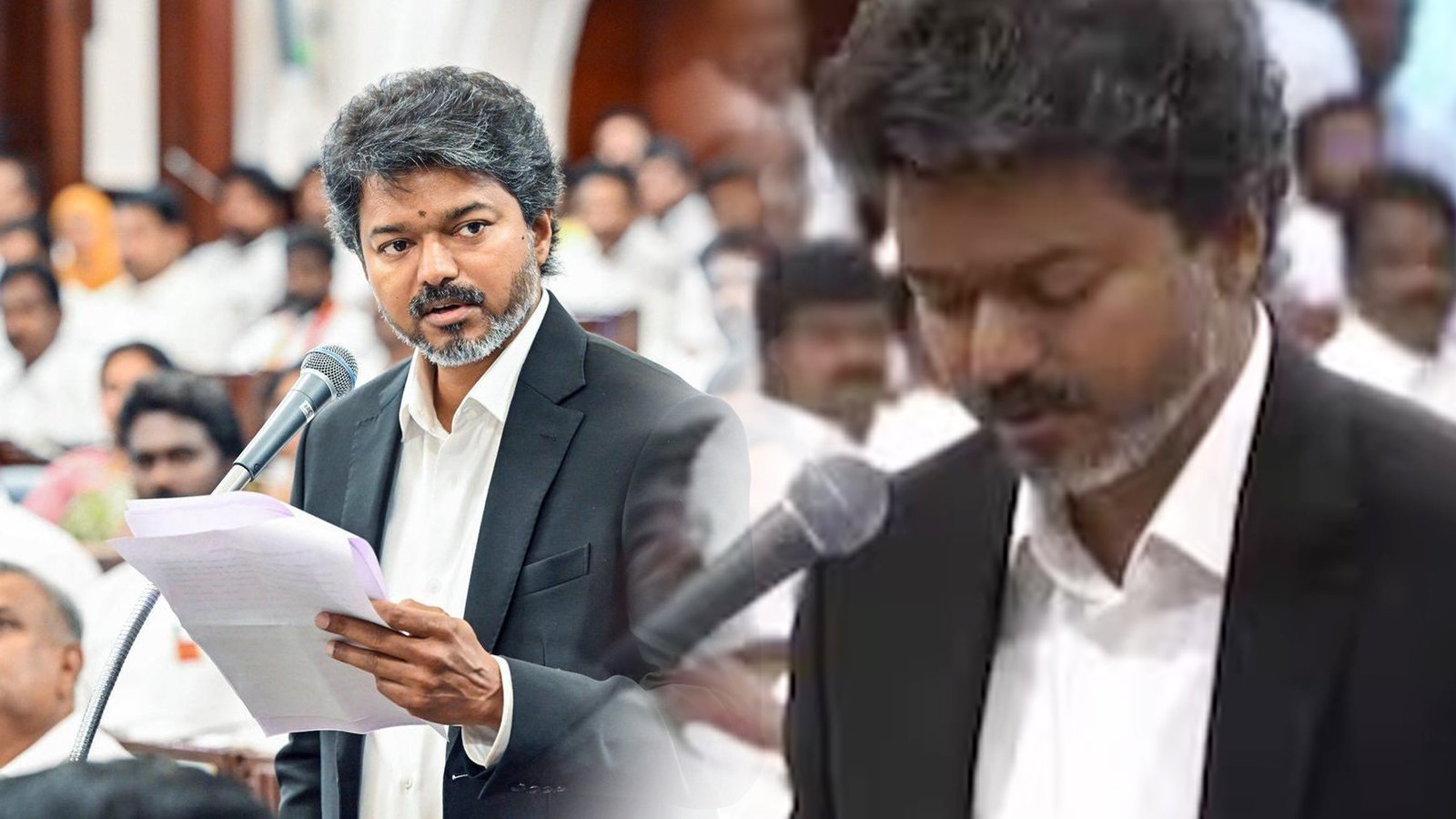 ஒரு விரல் புரட்சி இன்று விசில் புரட்சியானது!" - எந்த அணியும் இன்றித் தனித்து நின்று வென்றோம்; சட்டமன்றத்தில் முதலமைச்சர் விஜய் கம்பீர உரை!