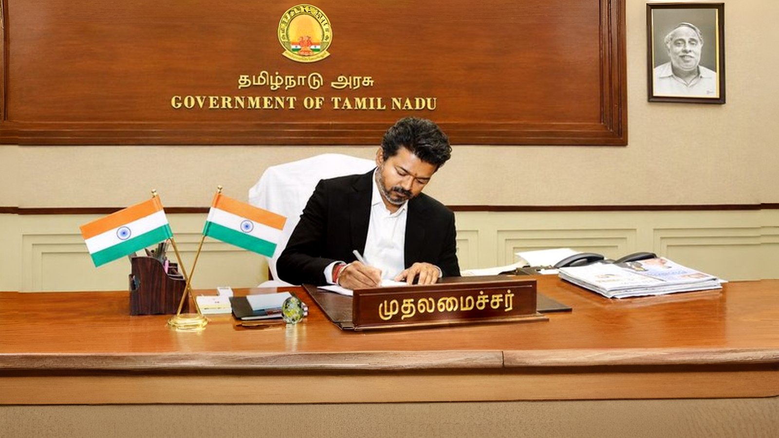 அமைச்சர்கள் மற்றும் அதிகாரிகளுடன் முதலமைச்சர் விஜய் தீவிர ஆலோசனை!