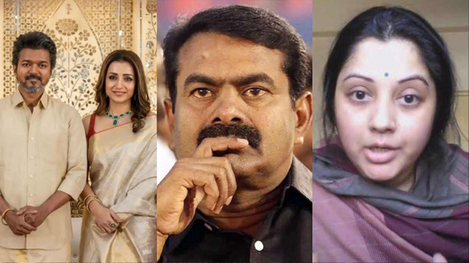 திரிஷாவுக்காக என்னை அசிங்கப்படுத்திட்டீங்களே.. இனி என் சப்போர்ட் சீமானுக்குத்தான்! - நடிகை விஜயலட்சுமி ஆதங்கம்