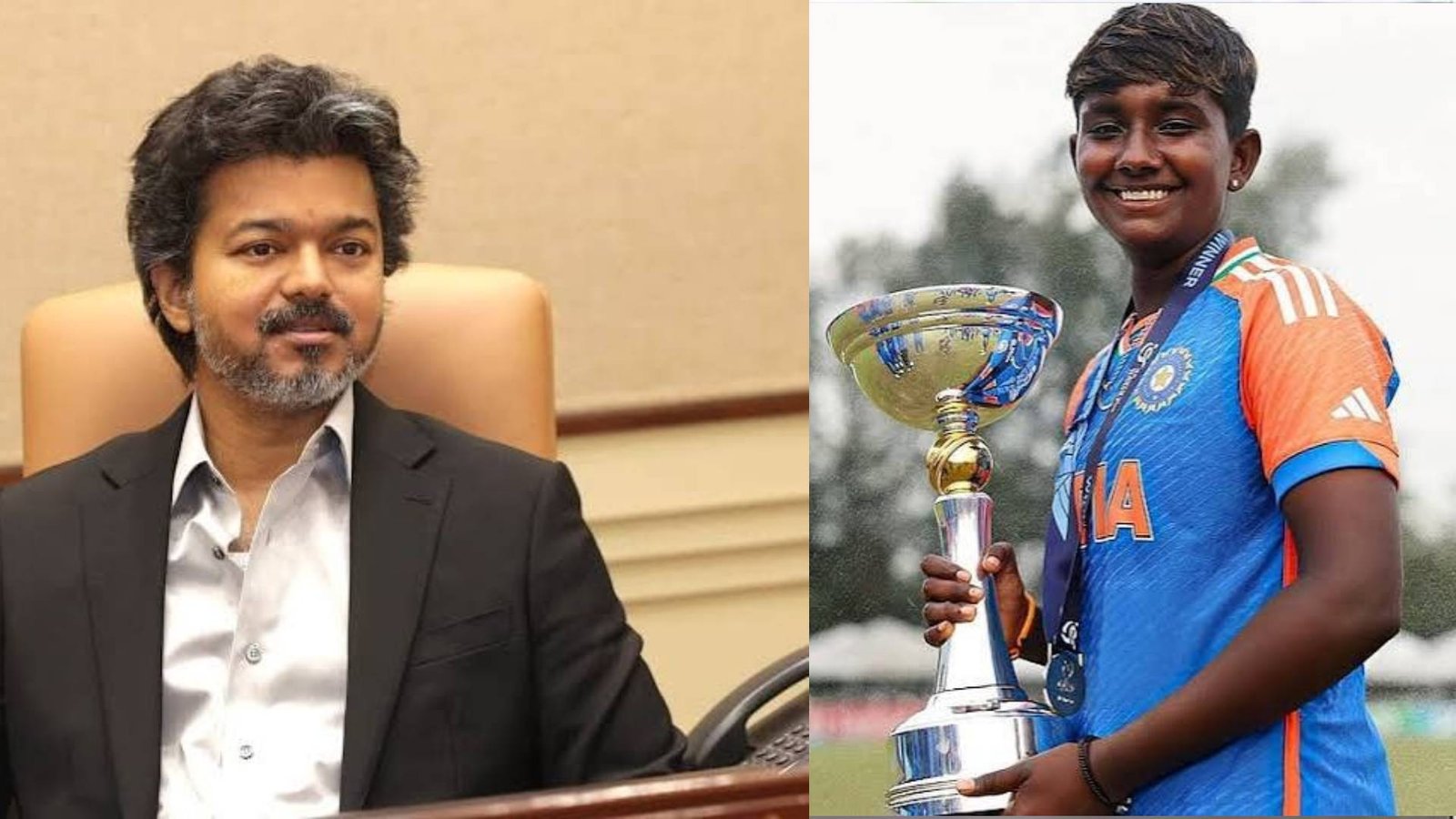 மதுரையைச் சேர்ந்த கிரிக்கெட் வீராங்கனைக்கு ரூ.75 லட்சம் ஊக்கத்தொகை - முதலமைச்சர் விஜய் அறிவிப்பு!