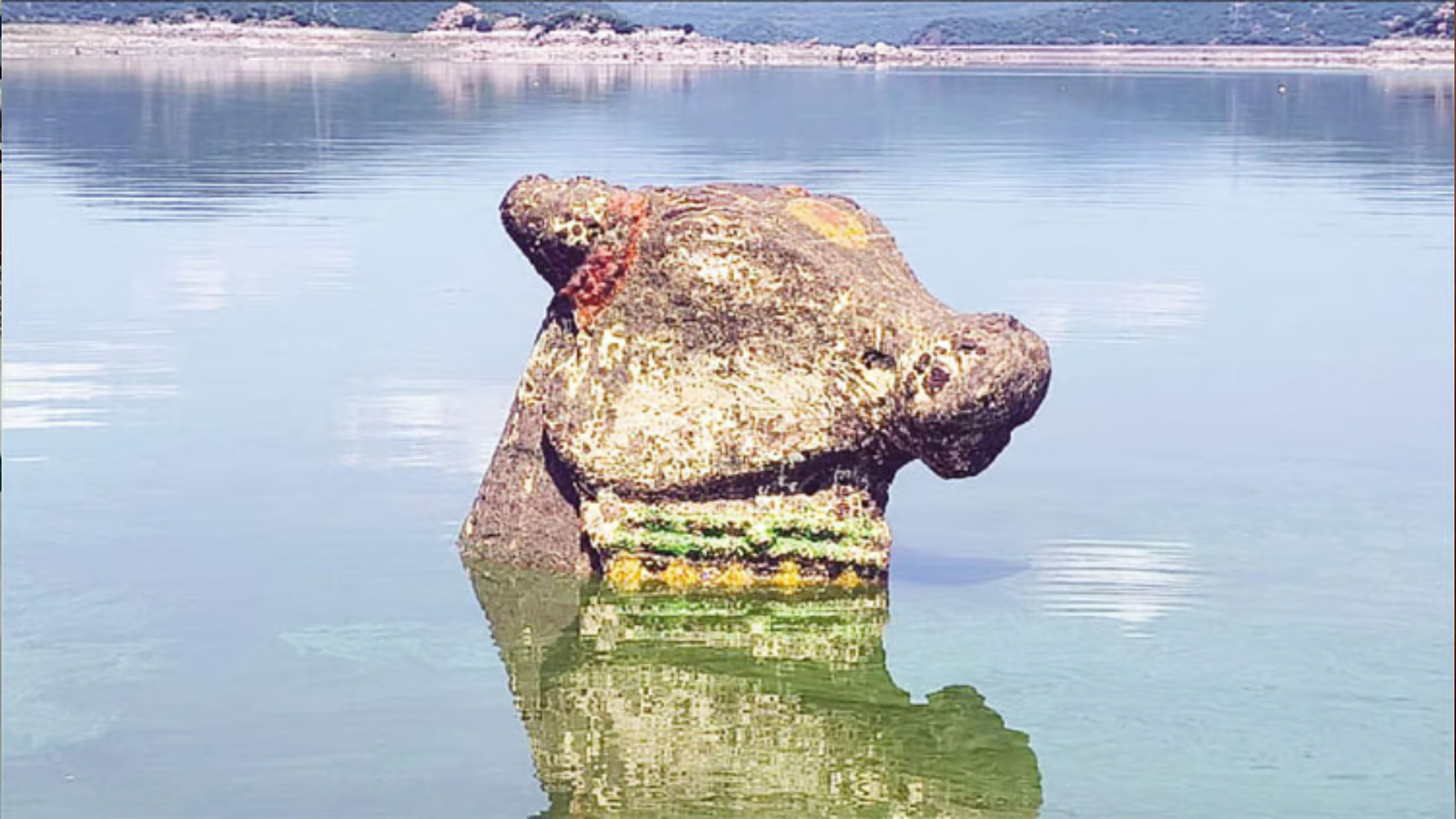 மேட்டூர் அணையில் நீர்மட்டம் குறைவு – வெளியே தெரிந்த ஜலகண்டேஸ்வரர் கோயில் நந்தி சிலை!