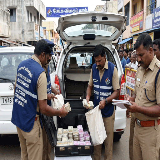 பெரம்பலூரில் தேர்தல் பறக்கும் படையினர் அதிரடி: காரில் கொண்டு செல்லப்பட்ட ரூ.2.44 கோடி பணம் பறிமுதல்!