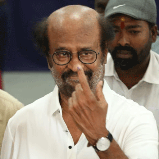 ஸ்டெல்லா மேரிஸ் கல்லூரியில் தனது ஜனநாயகக் கடமையை ஆற்றினார் நடிகர் ரஜினிகாந்த்!