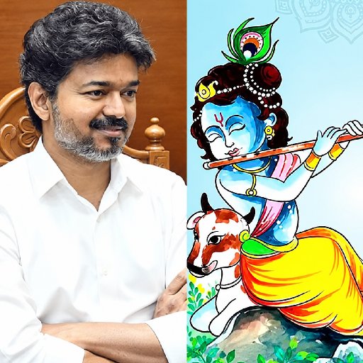 கிருஷ்ணரின் உபதேசங்களைப் பின்பற்றி நல்லுலகைப் படைத்திடுவோம்: முதலமைச்சர் விஜய் வாழ்த்து