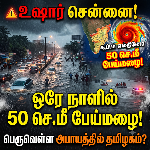 உஷார் சென்னை! ஒரே நாளில் 50 செ.மீ பேய்மழை: தத்தளிக்கப் போகிறதா தமிழகம்?